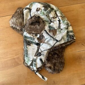 Camouflage Fur-Lined Hat